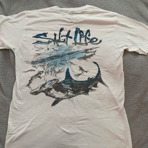 Salt Life Shark Tee size small worn
